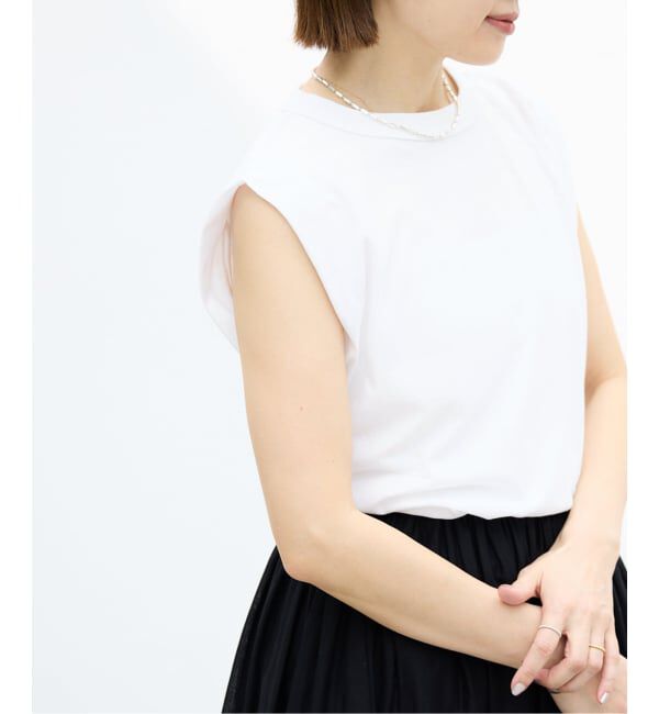 IENA「ATON/エイトン FRESCA SINGLEJERSEY NS ノースリーブ」|Tシャツ・カットソー|