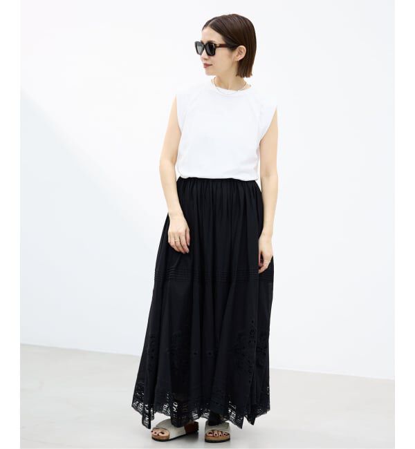 IENA「ATON/エイトン FRESCA SINGLEJERSEY NS ノースリーブ」|Tシャツ・カットソー|