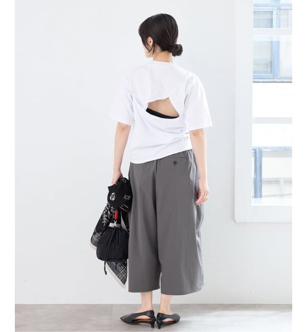 IENA「《予約》FOLKIN' VIOLETTE ROOM BACK OPEN TEE Tシャツ FVR26411」|Tシャツ・カットソー|