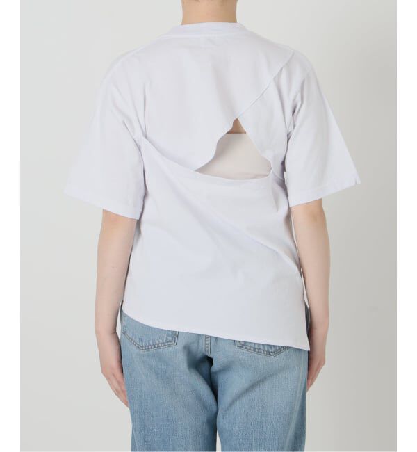 IENA「《予約》FOLKIN' VIOLETTE ROOM BACK OPEN TEE Tシャツ FVR26411」|Tシャツ・カットソー|