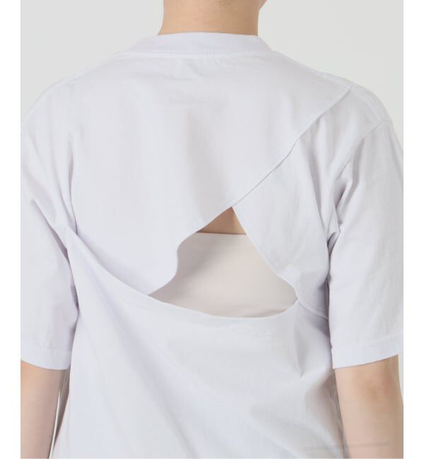 IENA「《予約》FOLKIN' VIOLETTE ROOM BACK OPEN TEE Tシャツ FVR26411」|Tシャツ・カットソー|