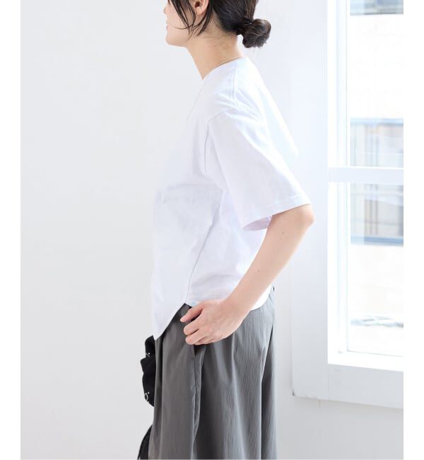 IENA「《予約》FOLKIN' VIOLETTE ROOM BACK OPEN TEE Tシャツ FVR26411」|Tシャツ・カットソー|