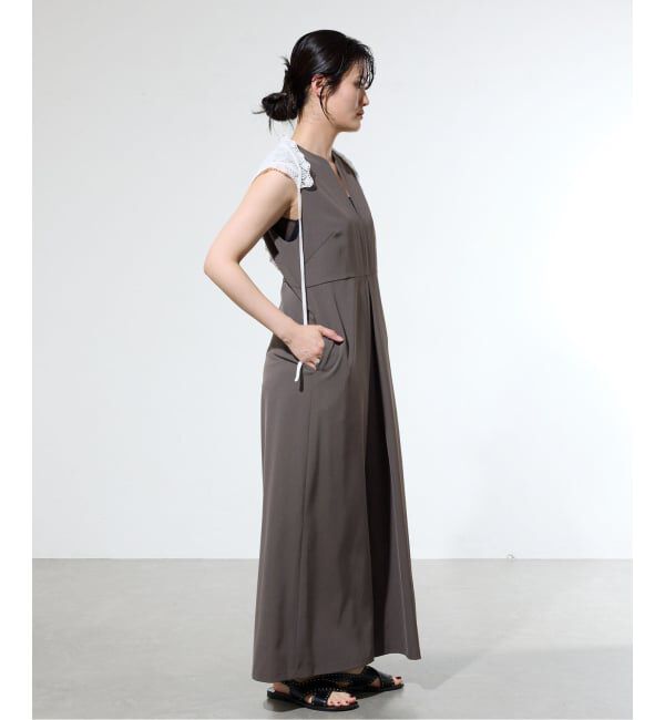 IENA「《一部店舗限定》シャンブレーツイルオールインワン」|オールインワン|