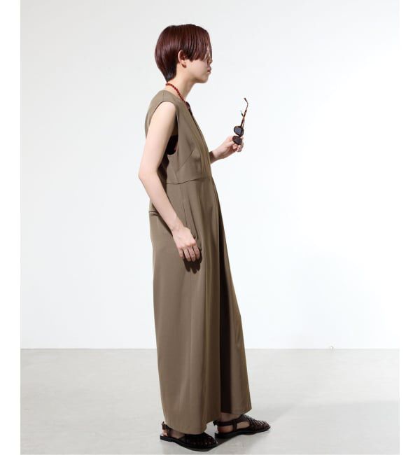 IENA「《一部店舗限定》シャンブレーツイルオールインワン」|オールインワン|