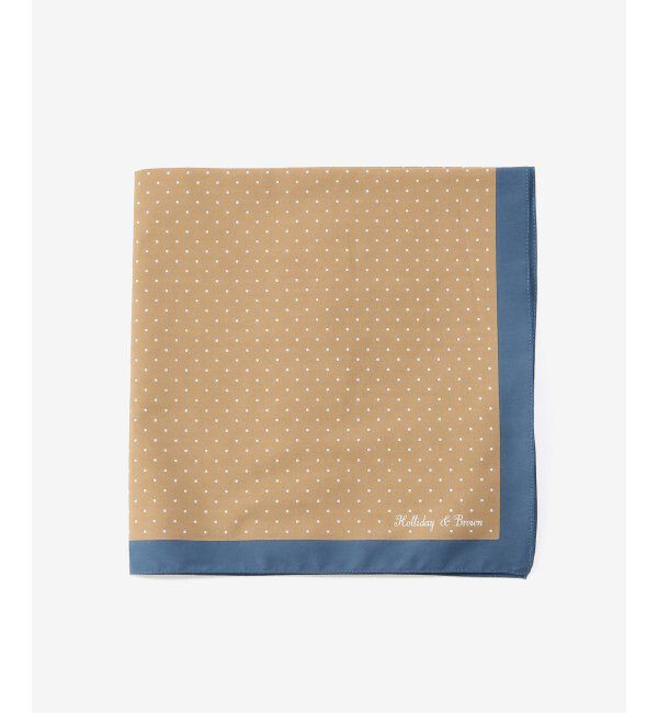 EDIFICE「Holliday & Brown (ホリデー & ブラウン) Dots Handkerchiefs B HBJ/44406」|バンダナ・スカーフ|ベージュベース