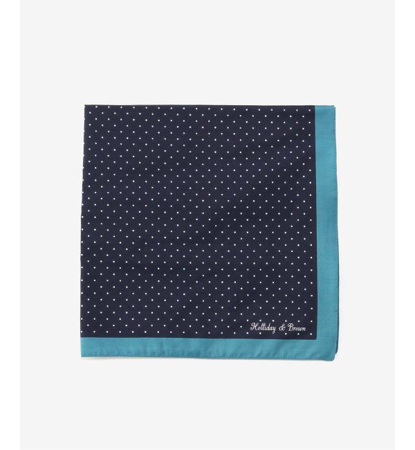 EDIFICE「Holliday & Brown (ホリデー & ブラウン) Dots Handkerchiefs B HBJ/44406」|バンダナ・スカーフ|ネイビーベース