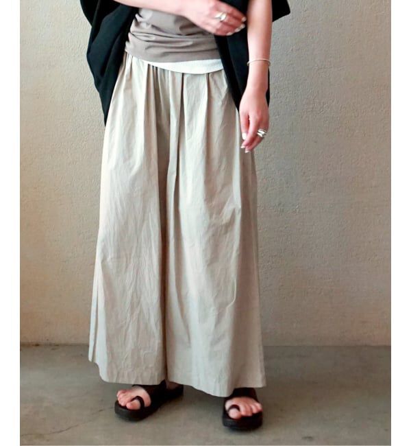 journal standard luxe「スジャータコットン タックパンツ」|その他|ベージュ