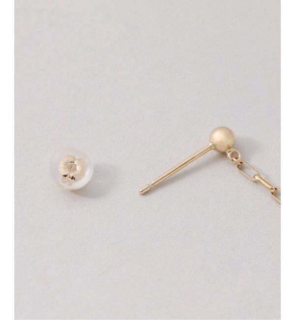 Lilas by Spick&Span「バロックパール10mmチェーンピアス K10（両耳）」|ピアス|