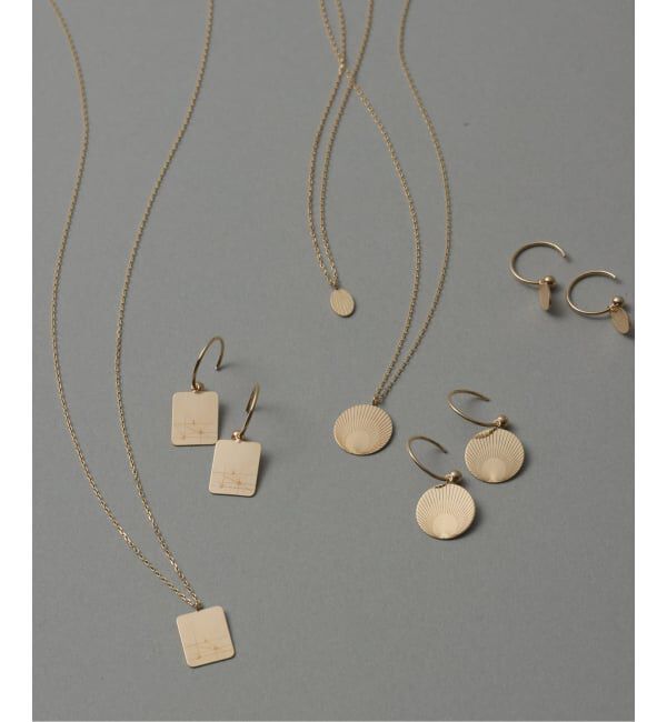 Lilas by Spick&Span「サンライズプレートピアス K10（両耳）」|ピアス|