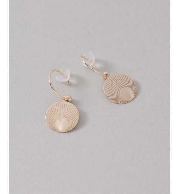 Lilas by Spick&Span「サンライズプレートピアス K10（両耳）」|ピアス|