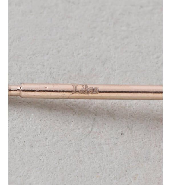 Lilas by Spick&Span「《WEB限定》クロスラインピアス K10（両耳）」|ピアス|