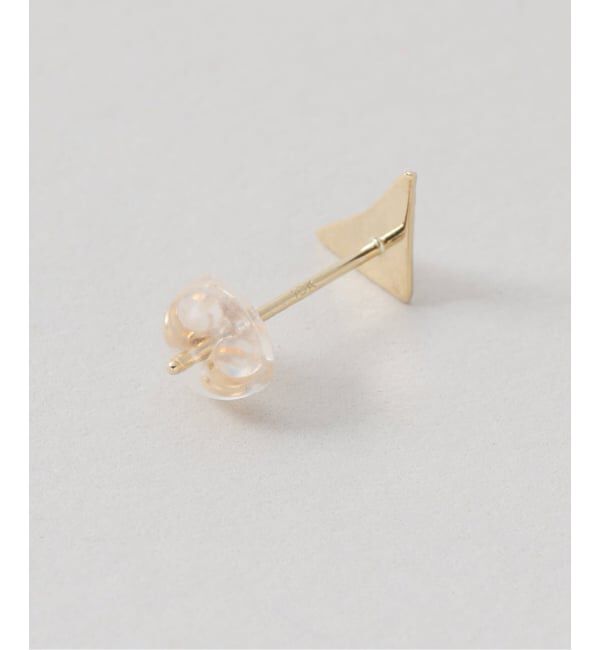 Lilas by Spick&Span「テクスチャートライアングルモチーフピアス K10（両耳）」|ピアス|