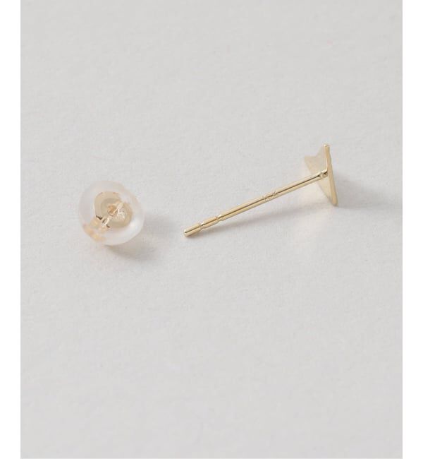 Lilas by Spick&Span「テクスチャートライアングルモチーフピアス K10（両耳）」|ピアス|