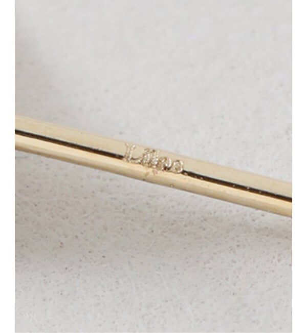 Lilas by Spick&Span「テクスチャートライアングルモチーフピアス K10（両耳）」|ピアス|