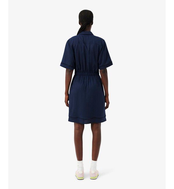 LACOSTE「リヨセル&times;リネンブレンド ウエストシャーリング シャツドレス / シャツワンピース」|ワンピース|