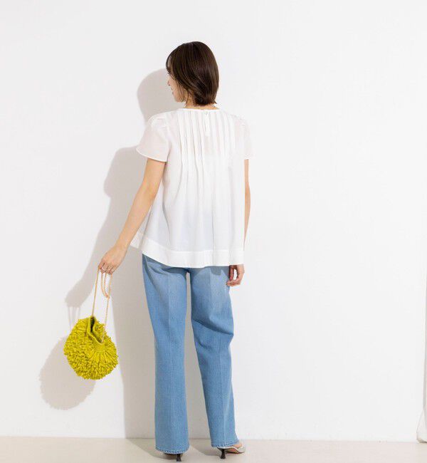 NOLLEY'S「《セットアップ対応》ウォッシャブルアクティブストレッチタックブラウス」|シャツ・ブラウス|