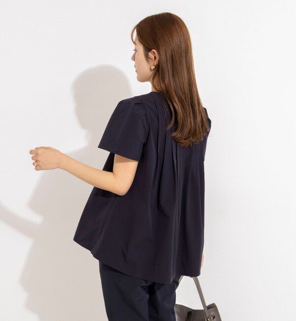 NOLLEY'S「《セットアップ対応》ウォッシャブルアクティブストレッチタックブラウス」|シャツ・ブラウス|