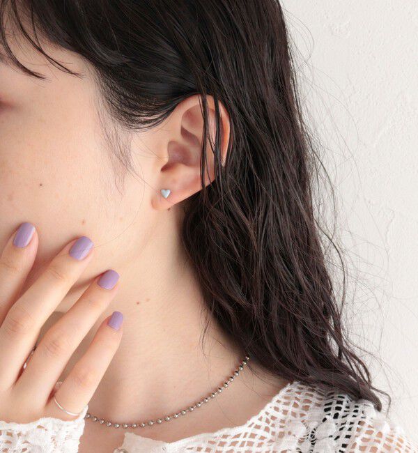 fredy emue「プチハートカラーエポピアス」|ピアス|ブルー