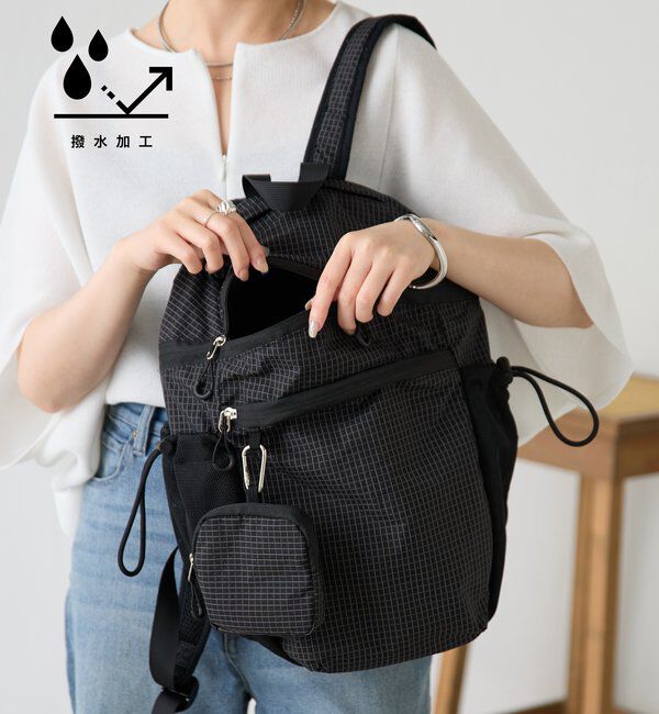  「【強撥水/軽量】強撥水10ポケットバックパック」|リュック|ブラック