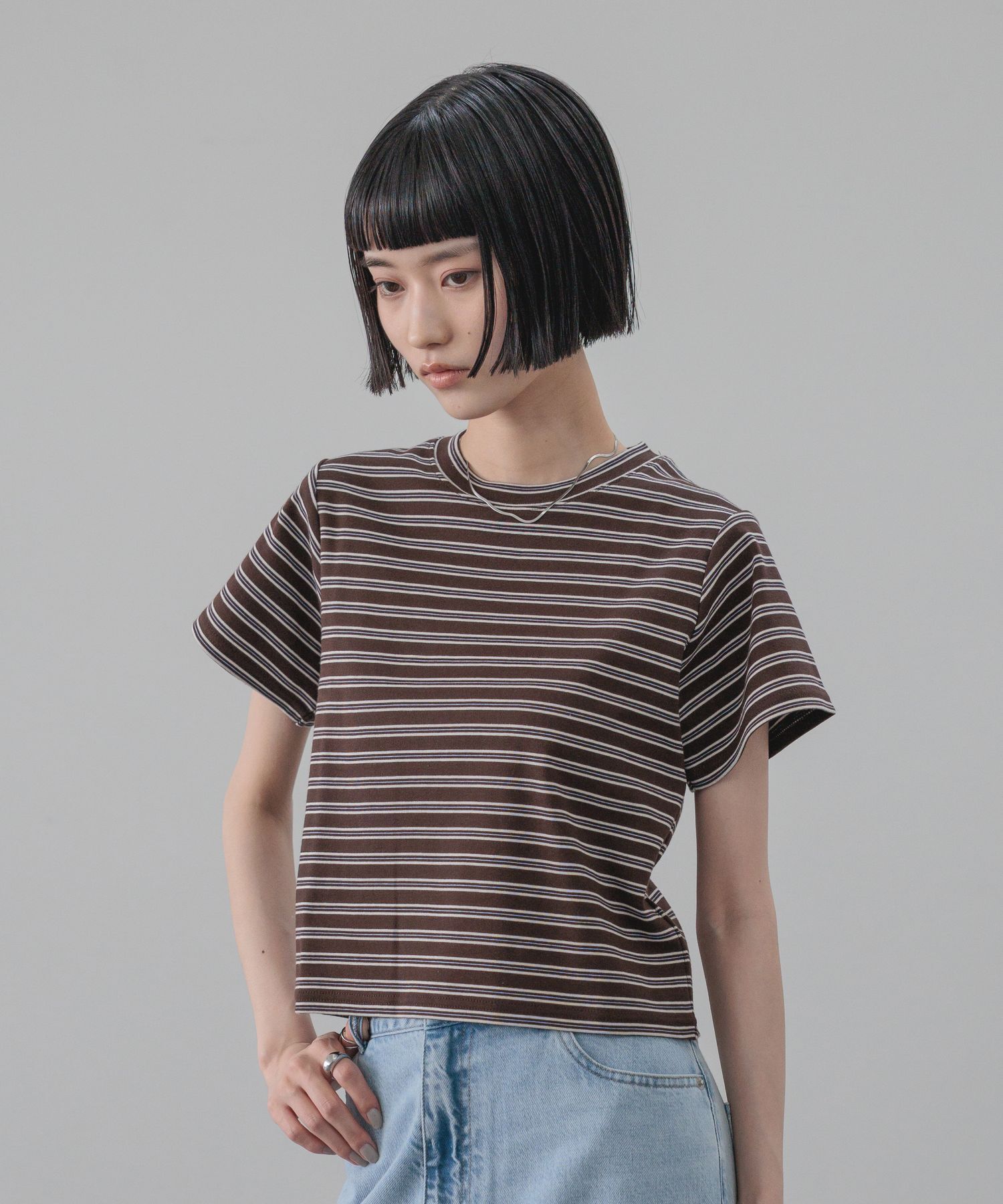 LOWRYS FARM「フライスチビＴＥＥ」|Tシャツ・カットソー|BRN8ﾎﾞｰﾀﾞｰ