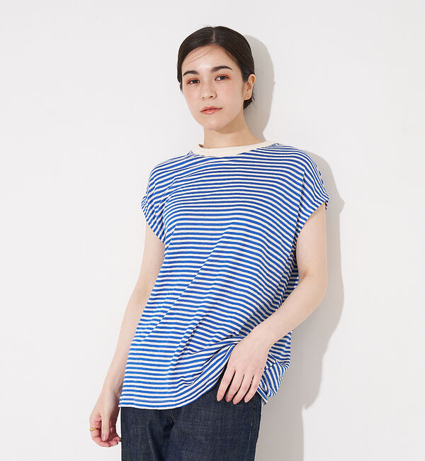 collex「【WEB限定】フレンチスリーブボーダーTシャツ」|Tシャツ・カットソー|