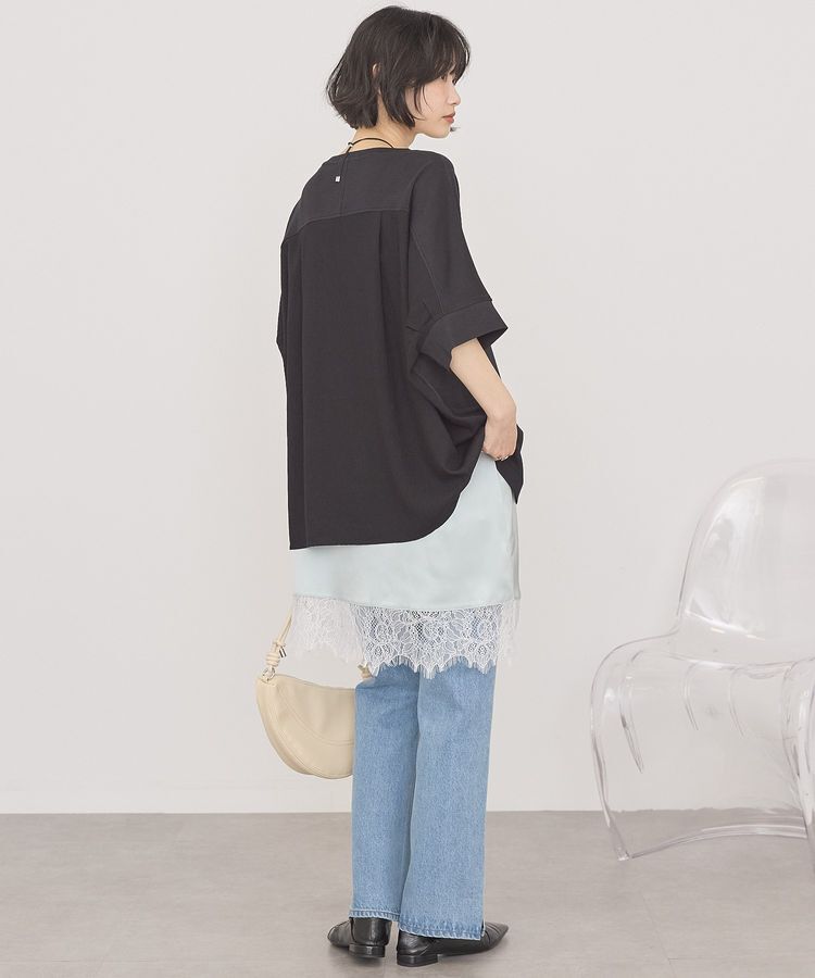 AMERICAN HOLIC「【接触冷感】異素材コクーンプルオーバー」|Tシャツ・カットソー|
