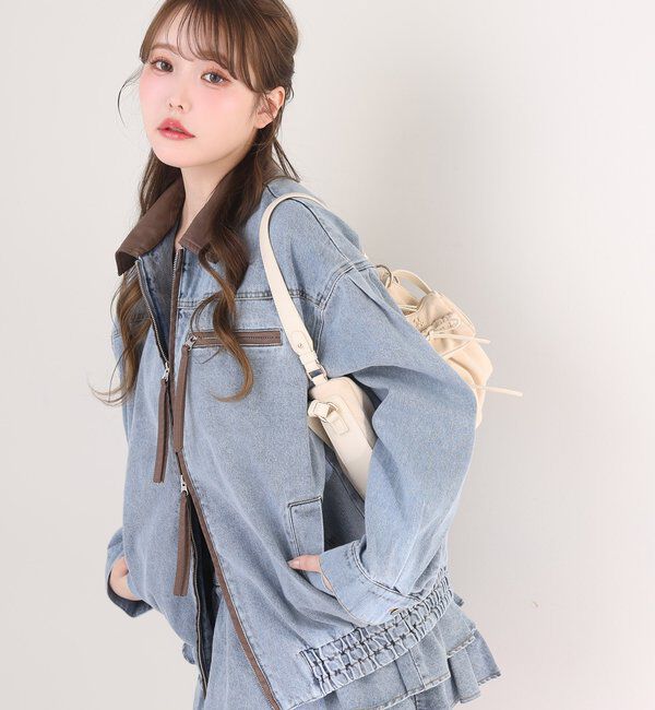  「【REVIVAL】WEB限定/セットアップ対応/パイピングカバーオール」|ブルゾン・スタジャン|サックスブルー