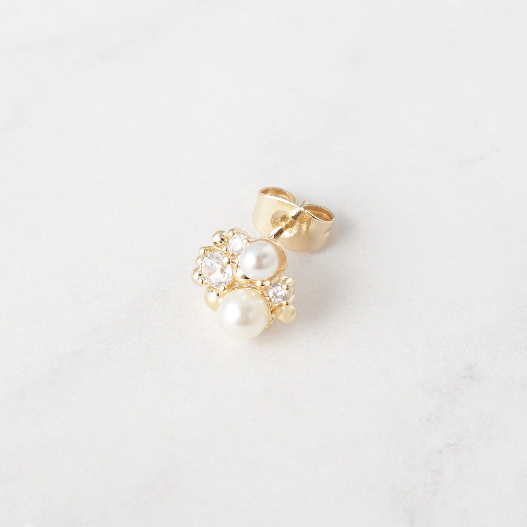 Couture broach「パール調ビジューピアス」|ピアス|