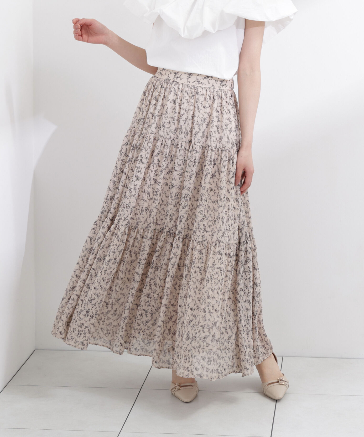PROPORTION BODY DRESSING「小花プリーツロングスカート26SS」|スカート|