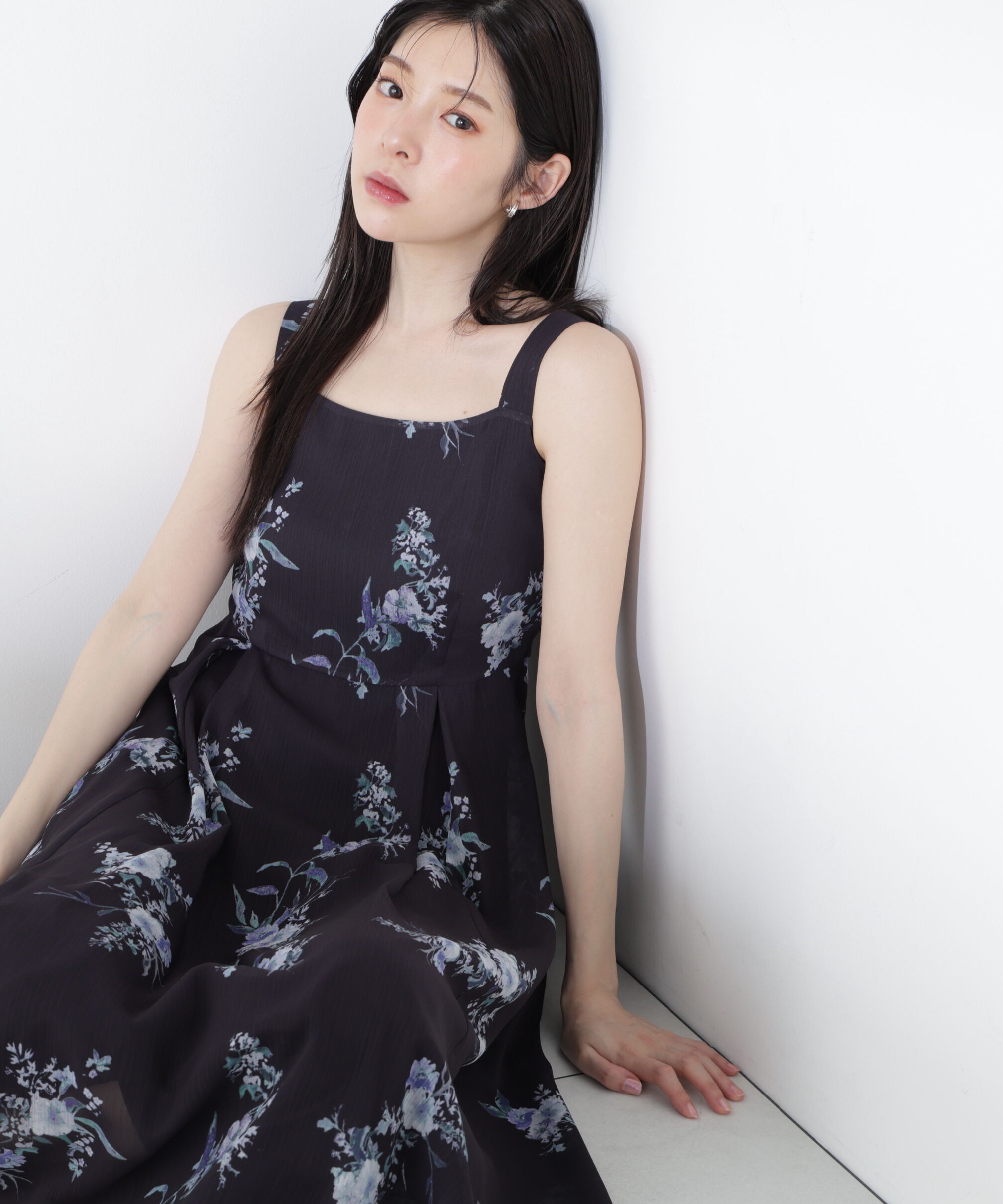 PROPORTION BODY DRESSING「ボタニカル花柄キャミワンピース」|ワンピース|ネイビー&times;ブル