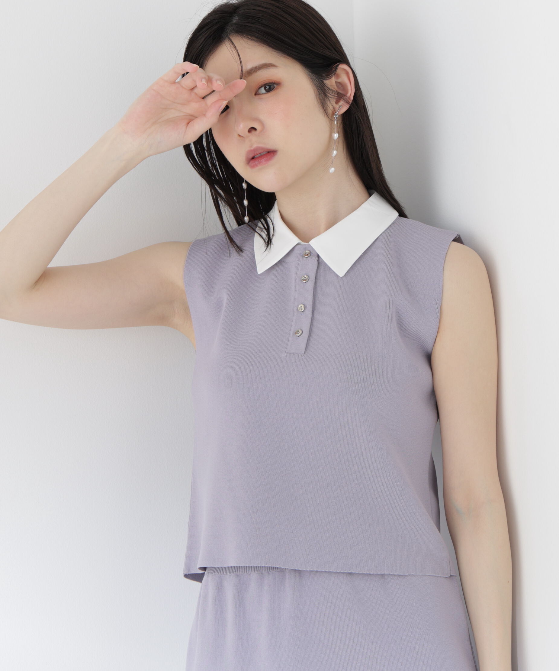 PROPORTION BODY DRESSING「＜EDIT COLOGNE＞衿ドッキングニットセットアップ」|ワンピース|