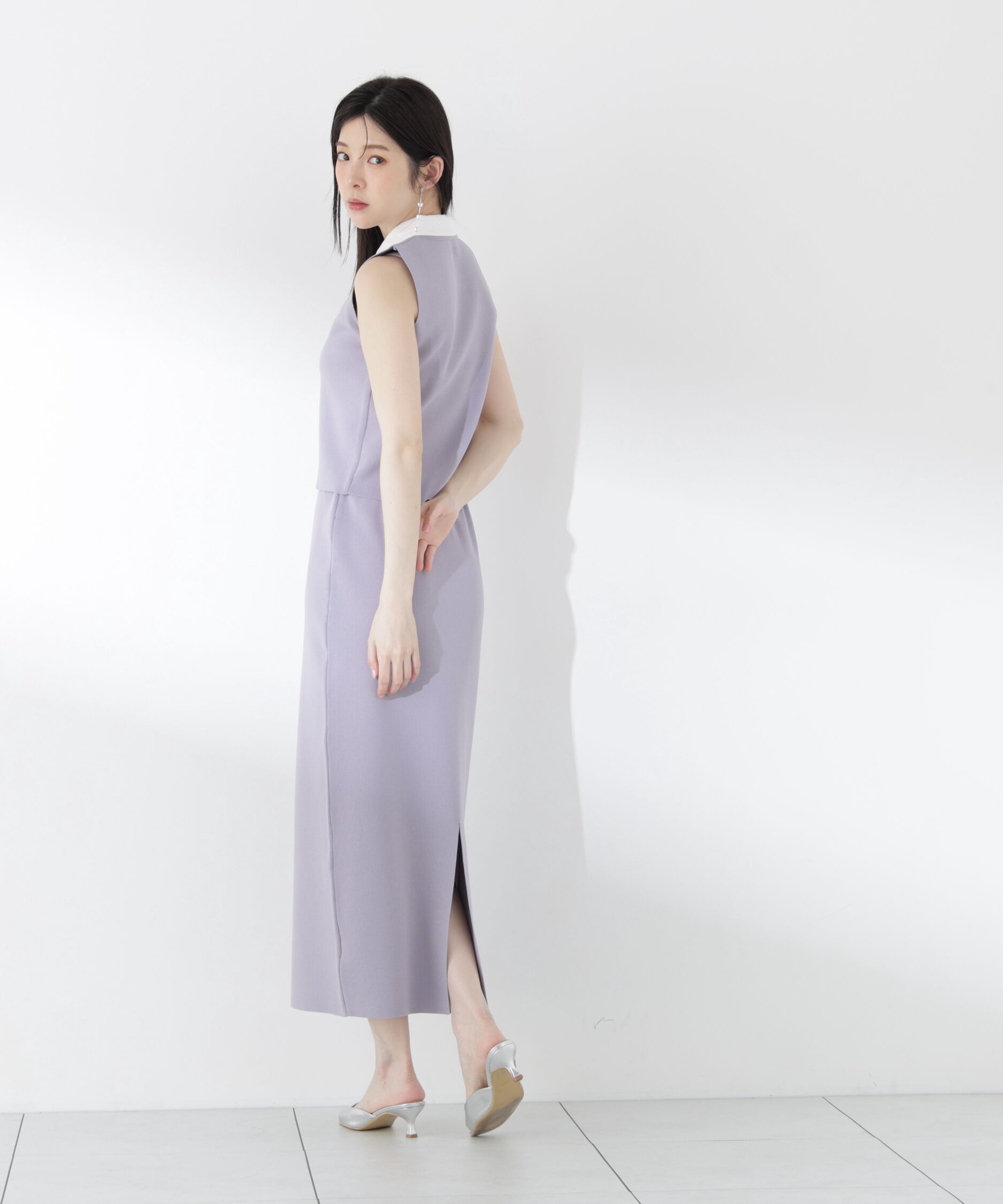 PROPORTION BODY DRESSING「＜EDIT COLOGNE＞衿ドッキングニットセットアップ」|ワンピース|