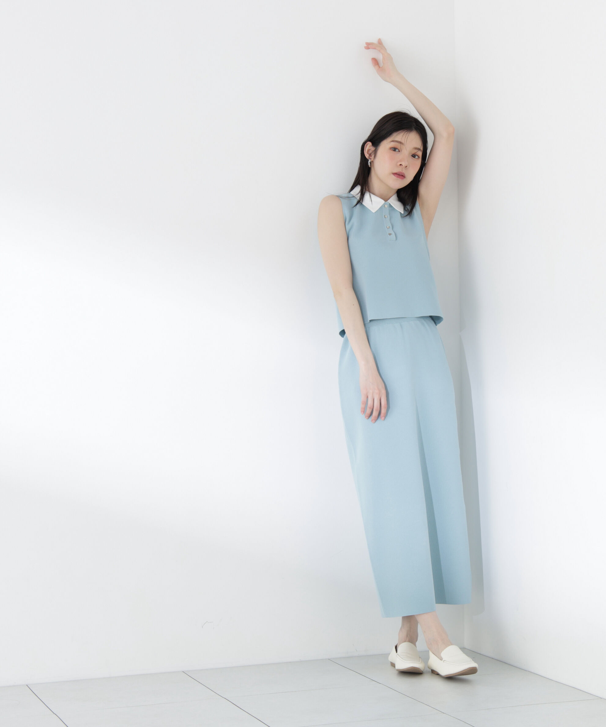 PROPORTION BODY DRESSING「＜EDIT COLOGNE＞衿ドッキングニットセットアップ」|ワンピース|