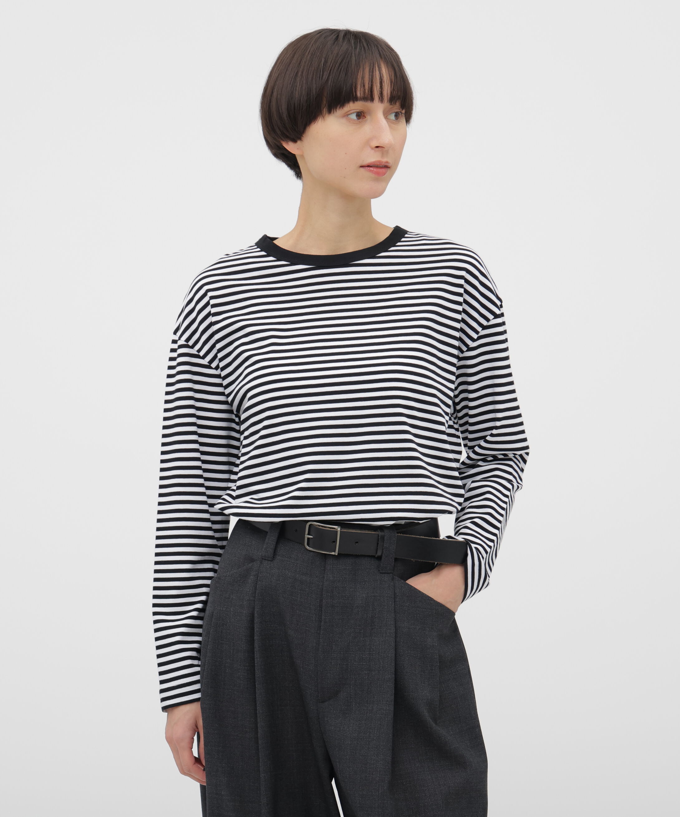  「SOFT COTTON JERSEY TOP」|Tシャツ・カットソー|BLACK1