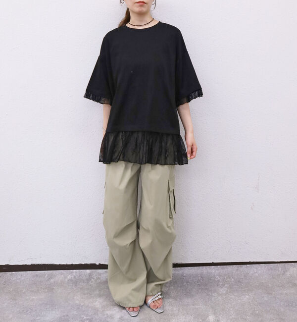 archives「フリルレースドッキングＢＩＧＴＥＥ」|Tシャツ・カットソー|