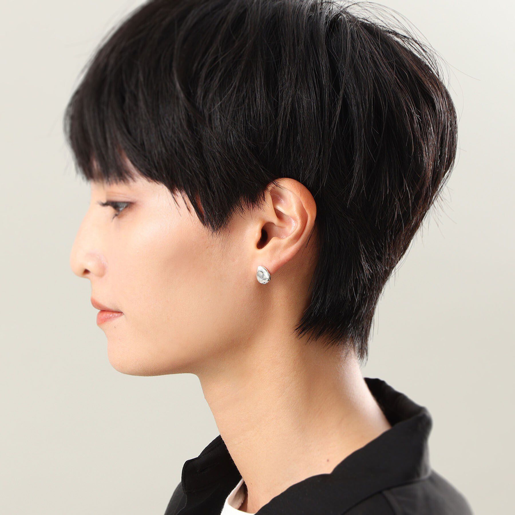 COCOSHNIK ONKITSCH「シルバー ニュアンスピアス ドロップ」|ピアス|