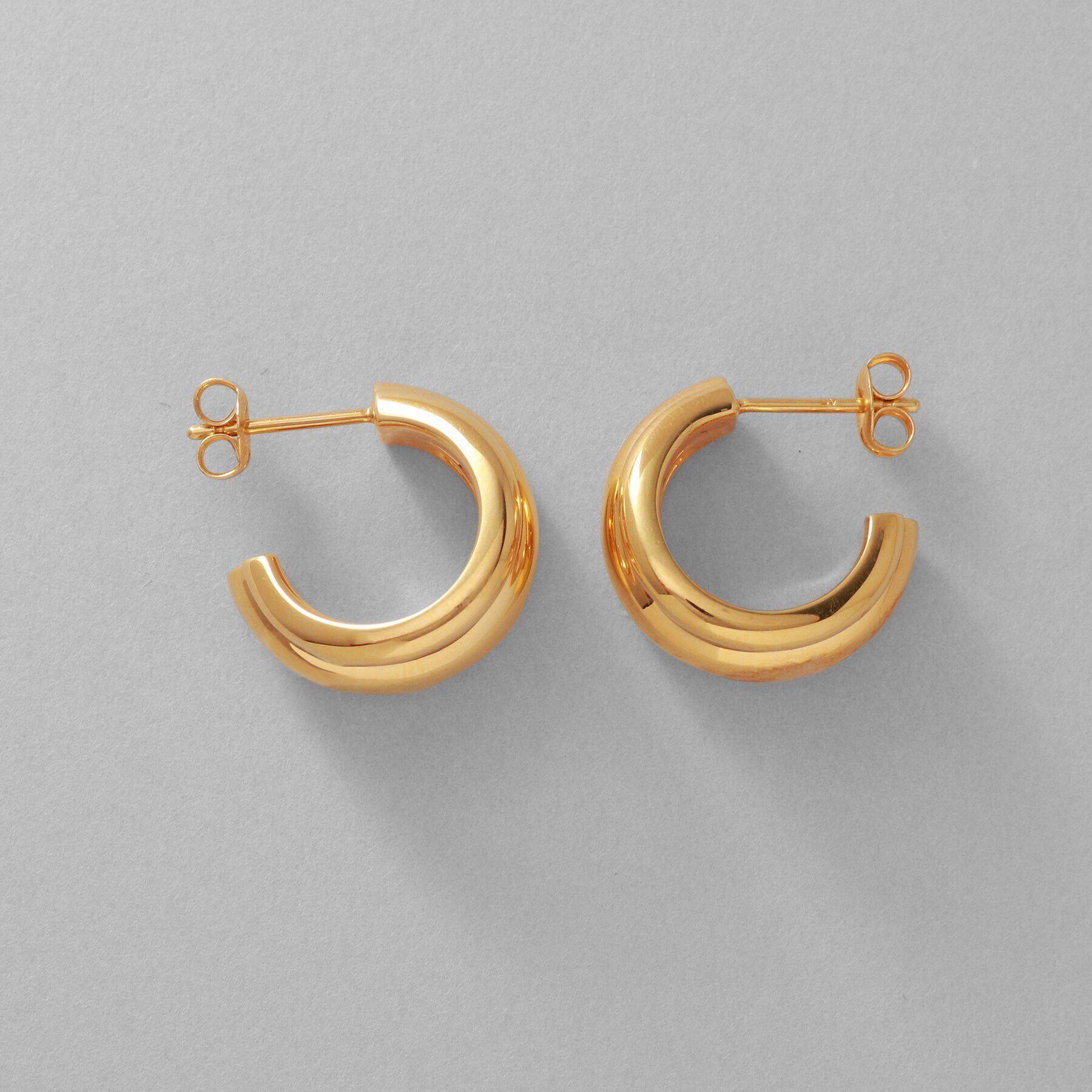 COCOSHNIK ONKITSCH「シルバー スモールフープ ダブルプランプピアス GP」|ピアス|