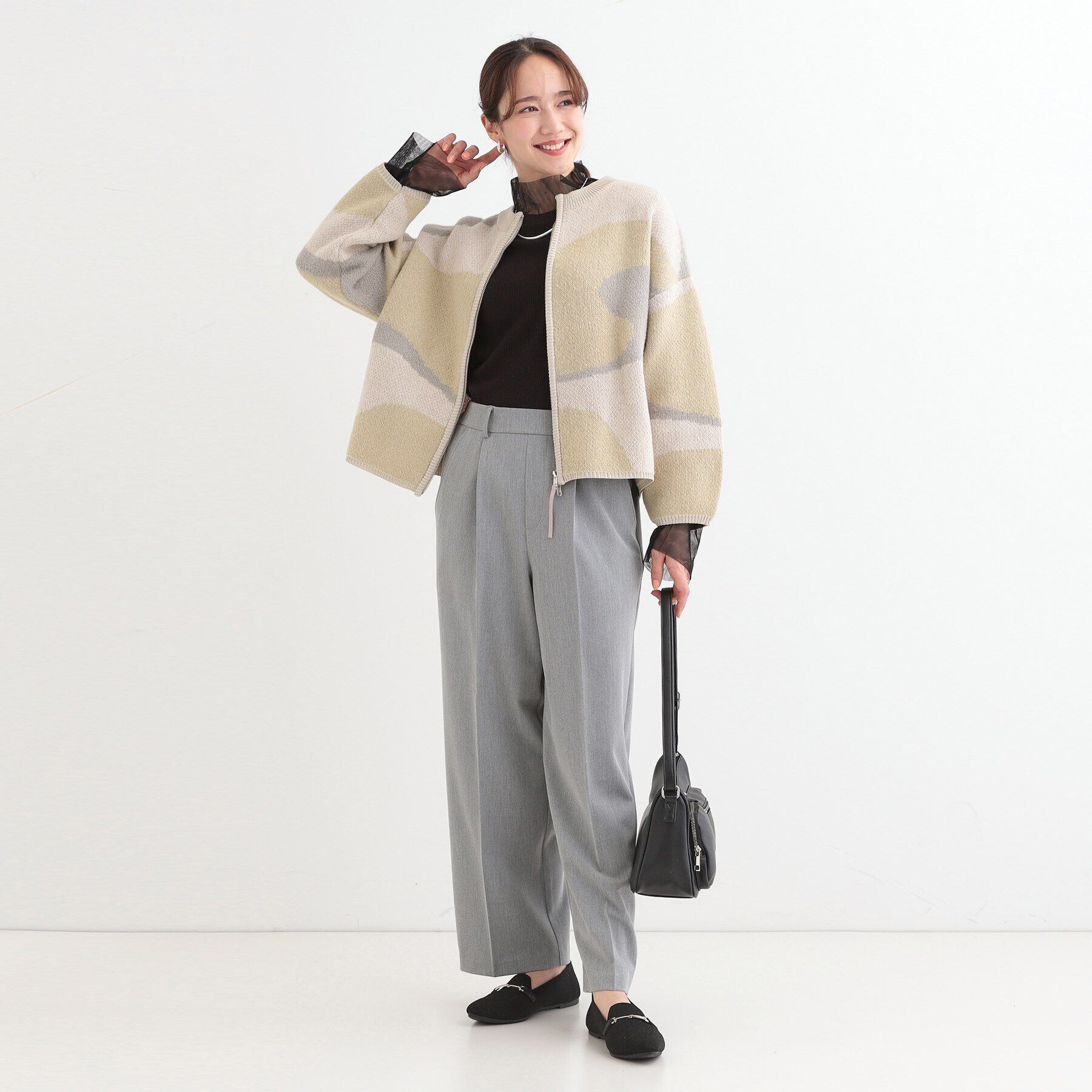 SHOO･LA･RUE「選べる3柄 ダブルZIPカーディガン」|カーディガン|