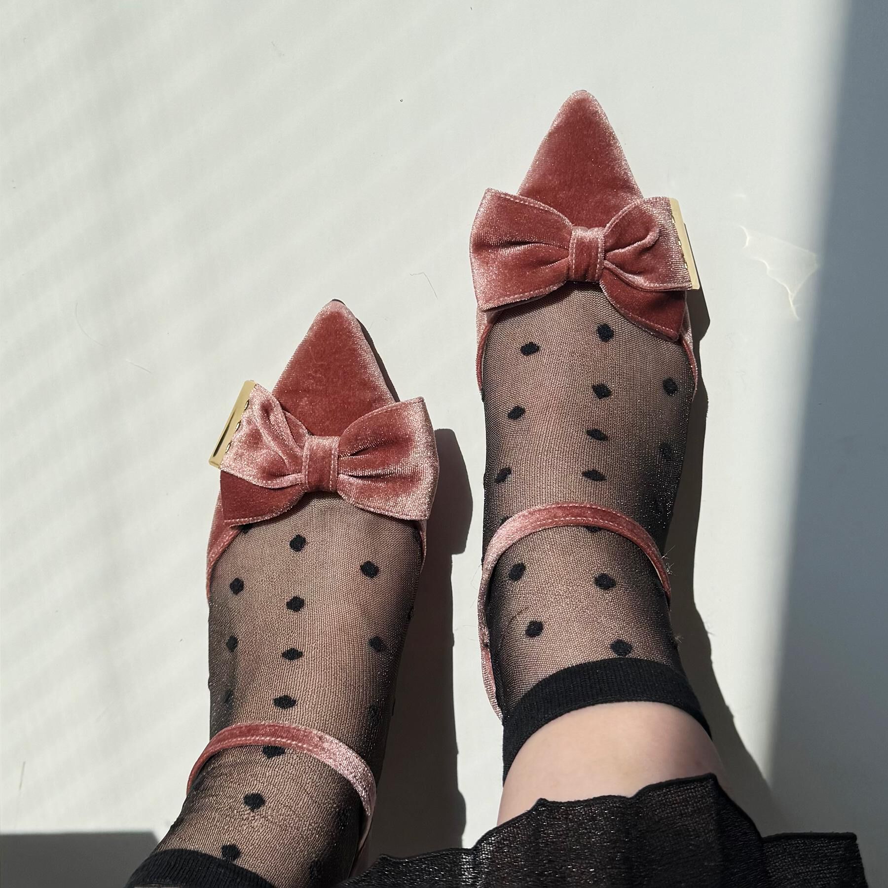 ESPERANZA「【EC限定】ベルベットリボン2WAYセパレートパンプス」|パンプス|