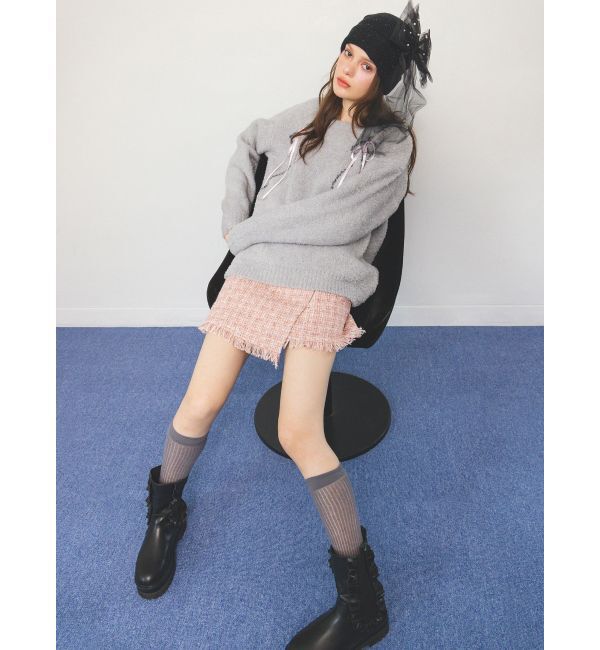 CALNAMUR「TWEED SKIRT PANTS/ツイードスカートパンツ」|スカート|