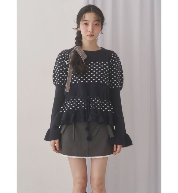 merry jenny「ribbon lace mini skirt」|スカート|