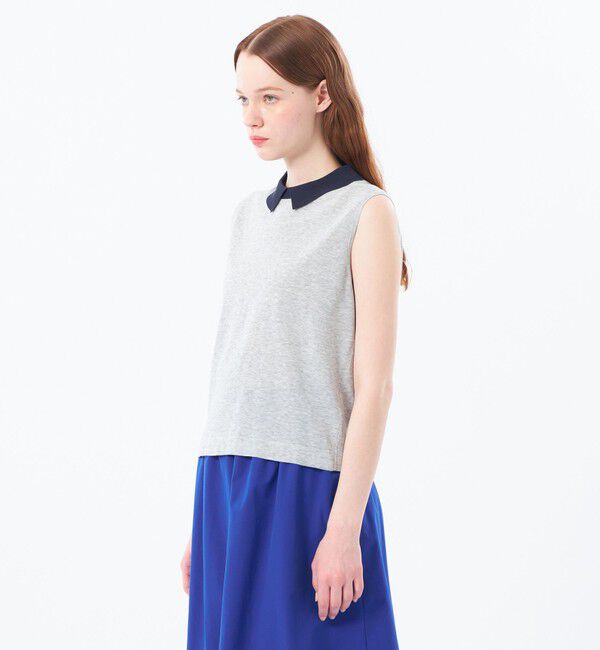 MACKINTOSH PHILOSOPHY「【Bi-color Knit Polo（バイカラーニットポロ）】ノースリーブ」|ニット・セーター|