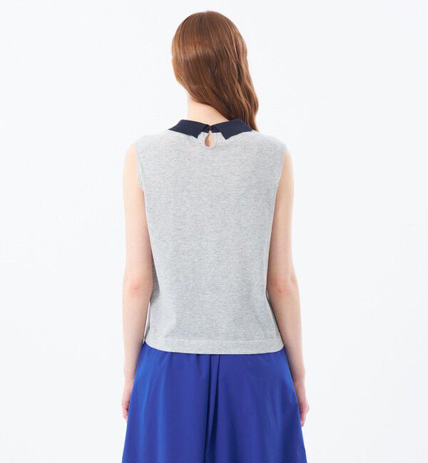 MACKINTOSH PHILOSOPHY「【Bi-color Knit Polo（バイカラーニットポロ）】ノースリーブ」|ニット・セーター|