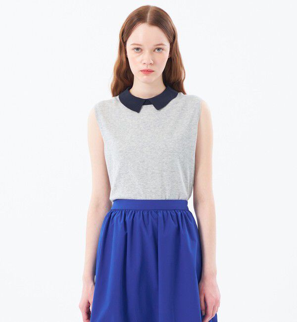 MACKINTOSH PHILOSOPHY「【Bi-color Knit Polo（バイカラーニットポロ）】ノースリーブ」|ニット・セーター|