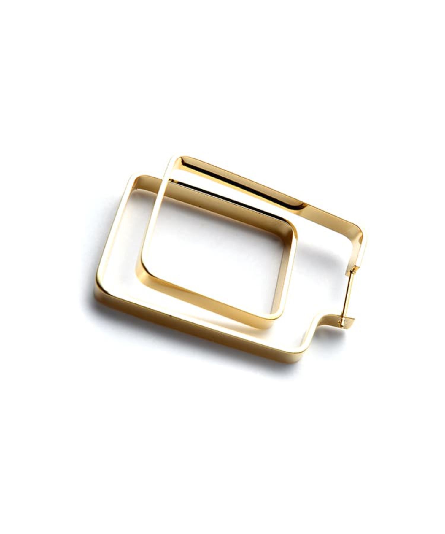 STYLE DELI「ダブルスクエア平打ちピアス」|ピアス|
