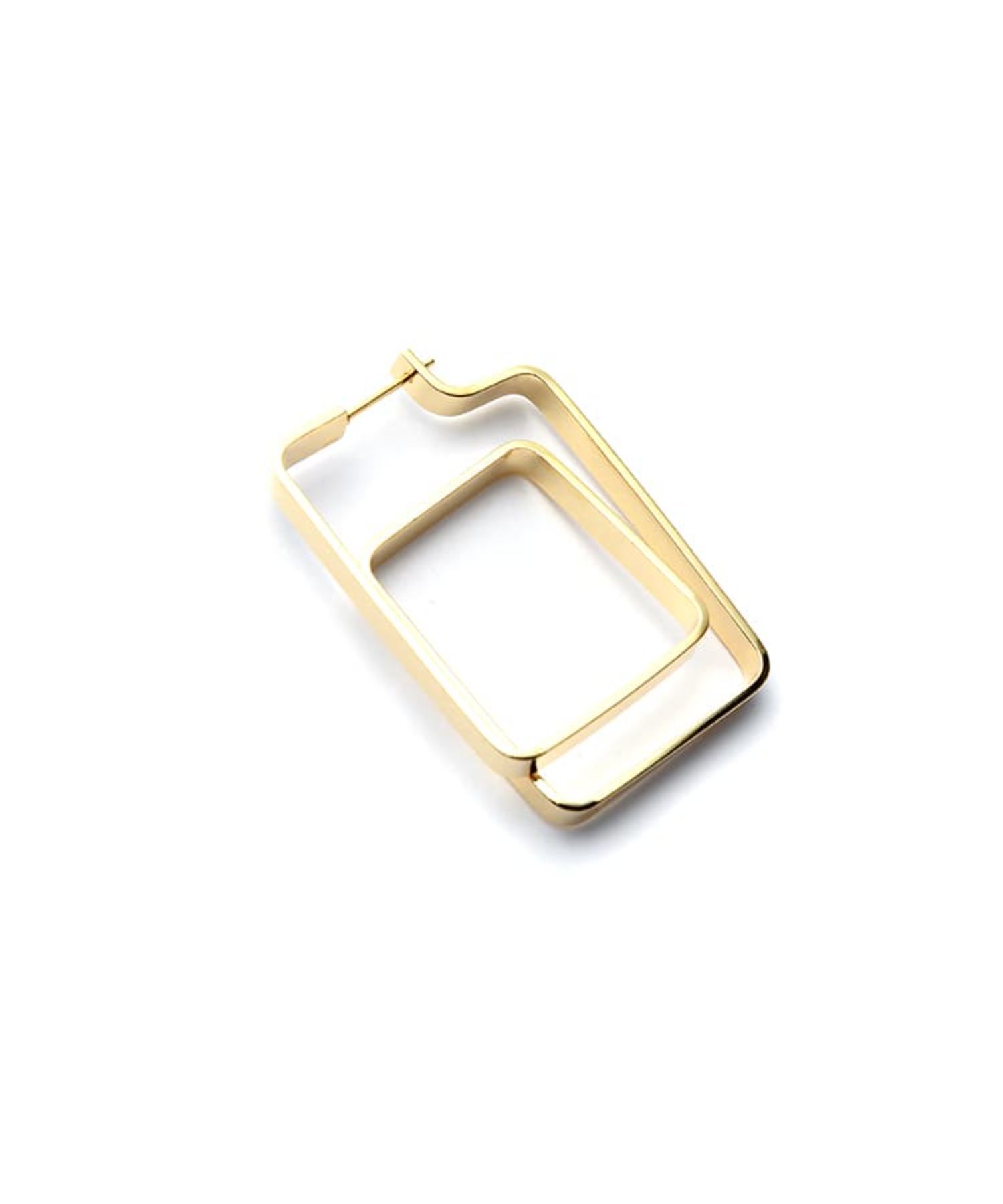 STYLE DELI「ダブルスクエア平打ちピアス」|ピアス|