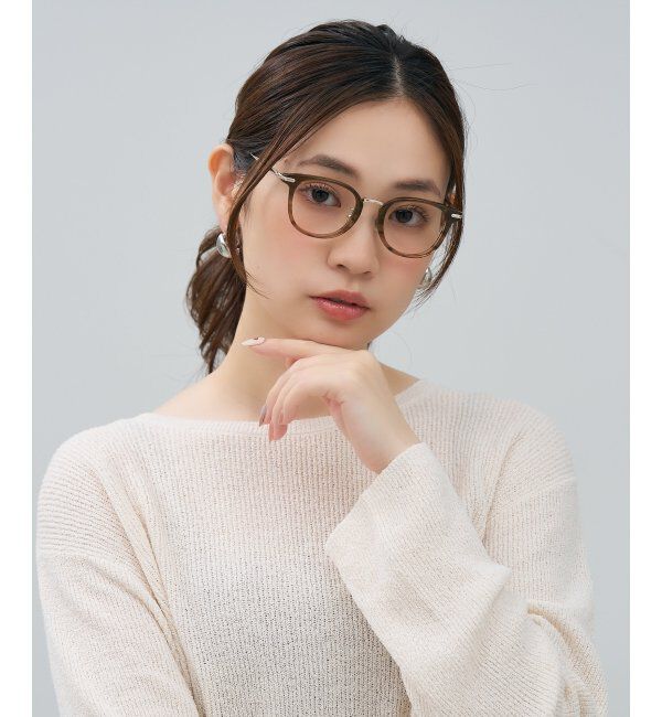  「Zoff｜Misato Mizukoshi  メガネ | 中顔面短縮みえ 大人可愛い｜水越みさと   レンズ交換券付」|メガネ|