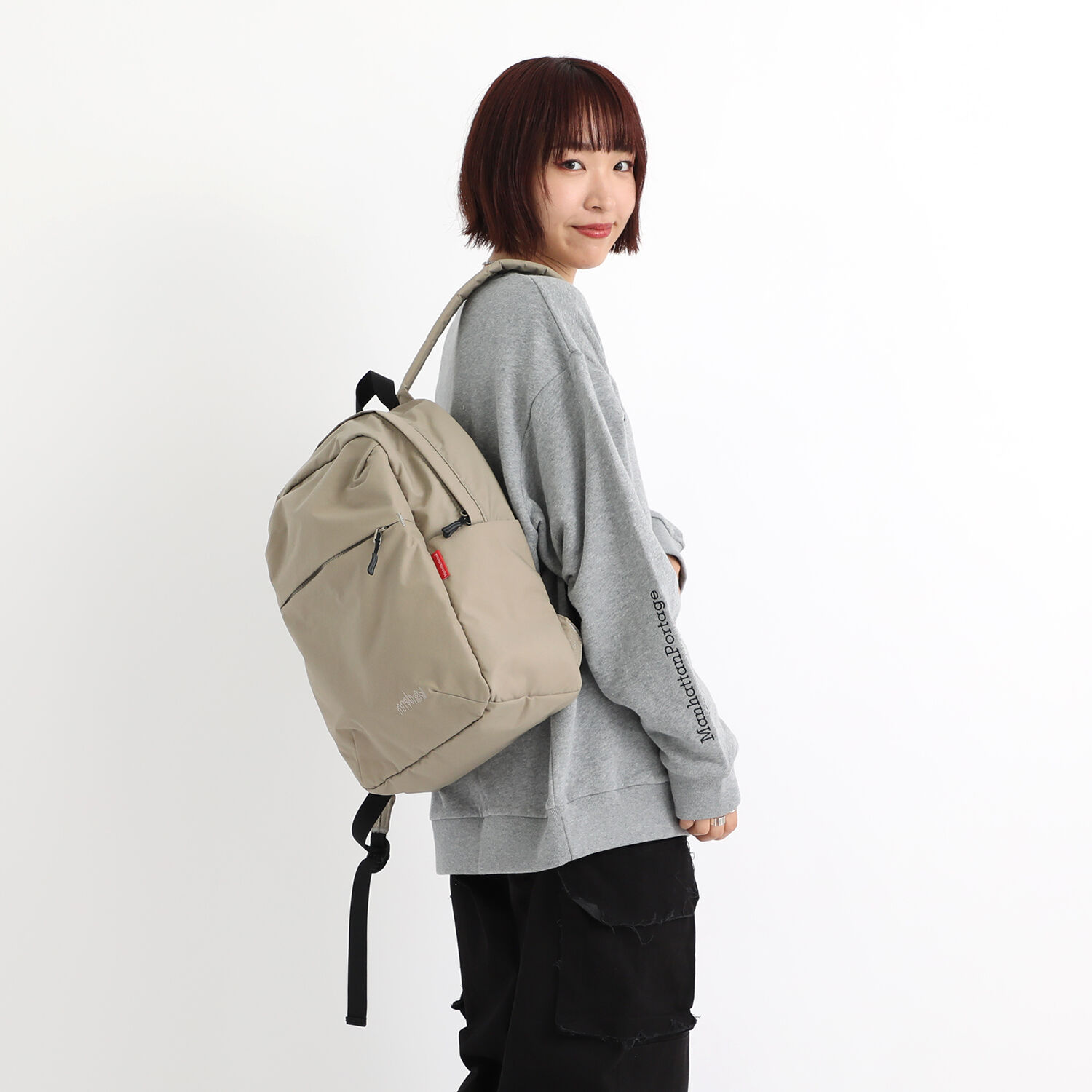 Manhattan Portage「Queensboro Backpack Back Pocket Nylon Tussah Quill」|リュック|