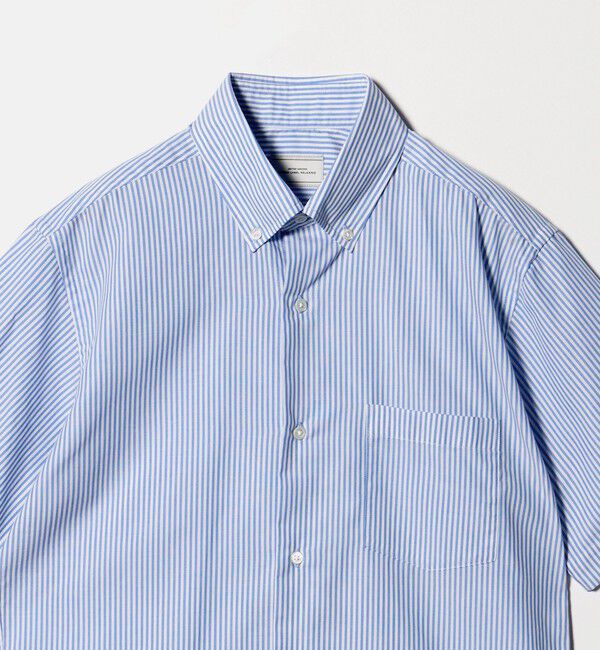UNITED ARROWS green label relaxing「エブリット TC パナマ ストライプ スタンダード ボタンダウン ショートスリーブ シャツ -イージーアイロン」|シャツ・ブラウス|