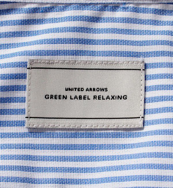 UNITED ARROWS green label relaxing「エブリット TC パナマ ストライプ スタンダード ボタンダウン ショートスリーブ シャツ -イージーアイロン」|シャツ・ブラウス|